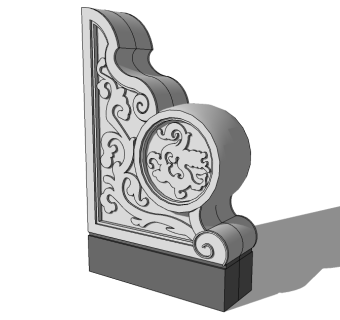 抱鼓石sketchup模型下载，抱鼓石草图大师模型