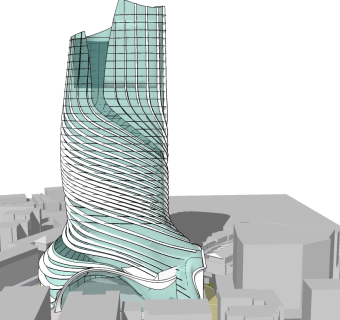 城市造型酒店草图大师模型下载、城市造型酒店su模型下载