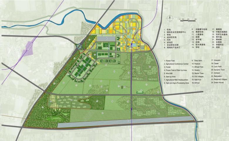 中国北京农业生态谷概念性规划 设计-总 平面图