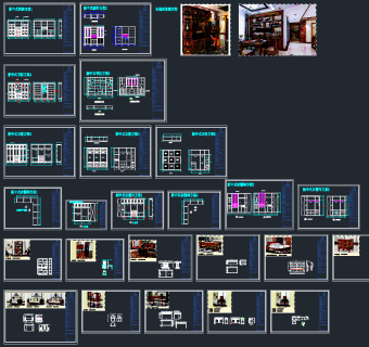 原创整木定制中式风格柜子CAD图纸，柜子CAD图纸下载