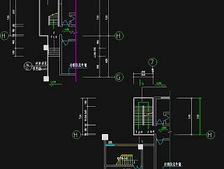 某工程室外增加钢楼梯结构设计施工图，楼梯CAD设计图纸下载