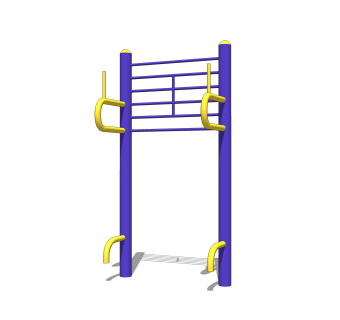 现代户外健身器材su模型，户外健身器材草图大师模型下载