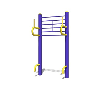 现代户外健身器材su模型，户外健身器材草图大师模型下载