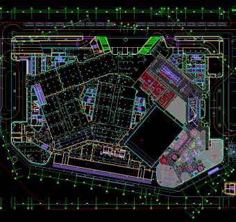 现代北京五星级酒店中餐厅cad施工图，餐厅cad图纸下载