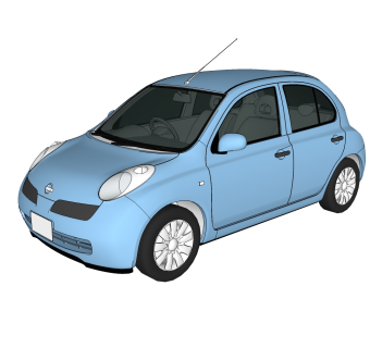 现代汽车免费su模型，现代汽车skp模型下载