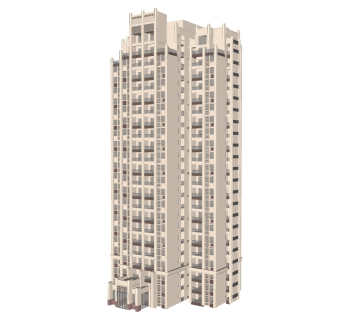 欧式住宅楼草图大师模型，住宅楼su模型下载
