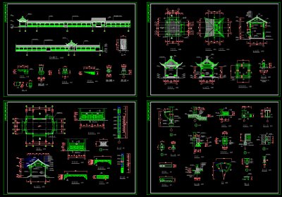 古建<a href=https://www.yitu.cn/su/6944.html target=_blank class=infotextkey>长廊</a>建筑施工图 (2).gif