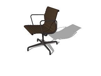现代简约黑色办公椅子草图大师模型，现代办公椅SU模型...