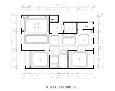一层天<a href=https://www.yitu.cn/sketchup/huayi/index.html target=_blank class=infotextkey>花</a>布置图