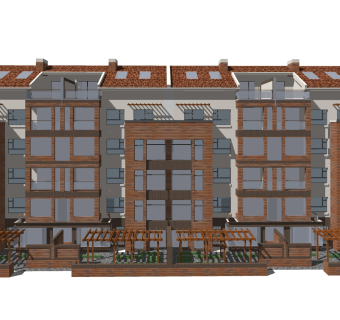 现代别墅外观草图大师模型，别墅外观sketchup模型免费下载