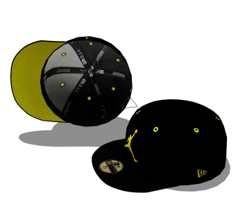 现代鸭舌帽草图大师模型,服装店衣架su模型下载