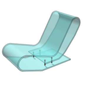 现代户外玻璃躺椅草图大师模型，户外玻璃躺椅SU模型