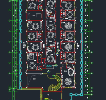 现代酒店中餐厅装修图，餐厅CAD施工图纸下载