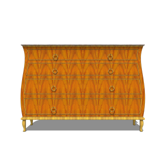 欧式边柜草图大师模型，边柜SKP模型下载