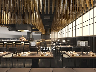 中式特色餐厅施工图CAD图纸，餐厅cad设计图纸下载