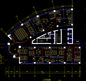 办公空间CAD施工图，办公室CAD建筑图纸下载