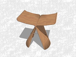 现代<em>曲木</em>创意小座椅su模型，休闲椅草图大师模型下载