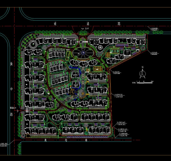 小区规划平面图CAD图纸下载