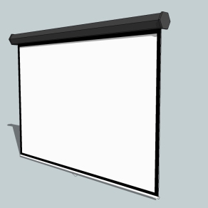 现代投影仪屏幕草图大师模型，投影仪sketchup模型下载