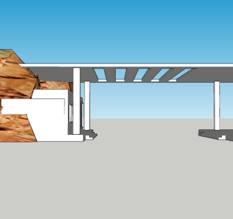 现代简约风格入口大门su模型下载，sketchup入口大门草图大师模型