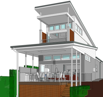 现代独栋别墅su模型免费下载，sketchup别墅草图大师模型