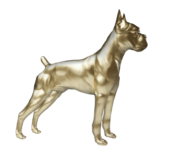 斗牛犬雕塑su模型,摆件草图大师模型下载