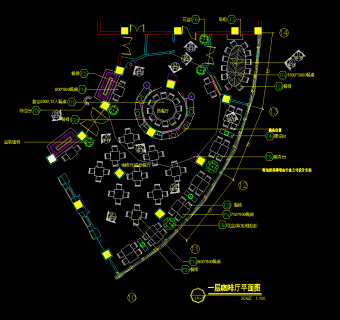 一楼咖啡厅施工图纸，咖啡厅CAD设计图纸下载
