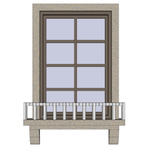 欧式窗草图大师模型,欧式窗SU模型下载