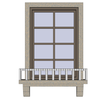 欧式窗草图大师模型,欧式窗SU模型下载