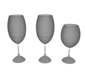  红酒杯草图大师模型，红酒杯SU模型下载