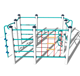 现代运动器材草图大师模型，运动器材SKB文件下载