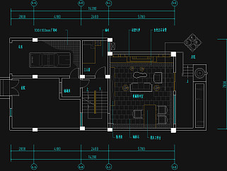 川西民居风格独栋别墅CAD施工图，别墅CAD建筑图纸下载
