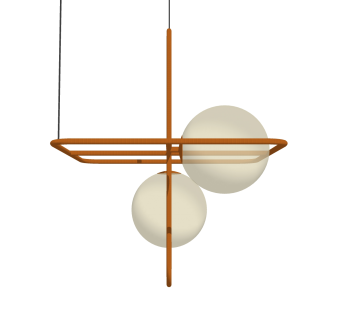 后现代圆球吊灯草图大师模型，玻璃吊灯效果图su模型下载