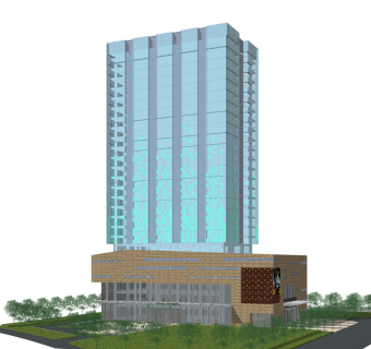 现代办公楼草图大师模型，办公楼sketchup模型免费下载