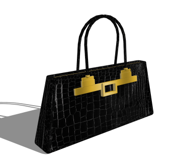 现代手提包SU模型，手提包SKB文件下载