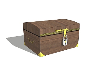 新中式风格的储物柜草图大师模型，储物柜sketchup模型下载