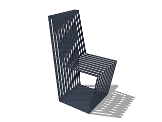  现代椅子草图大师模型，椅子SU模型下载