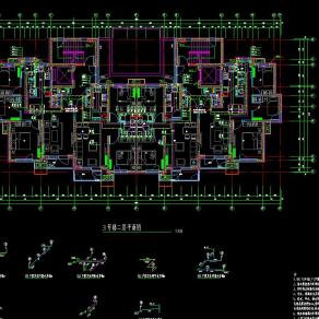 多栋高层住宅楼和地库的给排水及消防系统施工图设计CAD图纸
