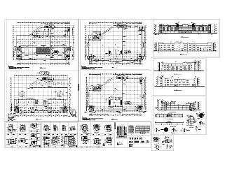 三层商场建筑设计图方案赏析,商场购物中心CAD图纸详图下载