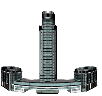高层酒店草图大师模型下载、高层酒店su模型下载