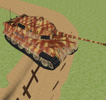 德国六号Tiger-II虎王重型坦克su模型，坦克草图大师模型下载