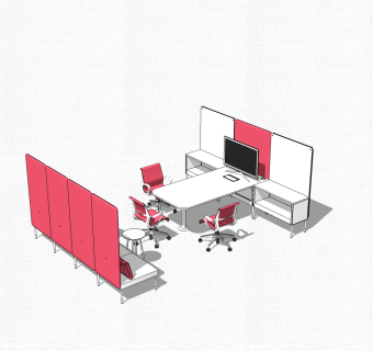 会议台草图大师模型，会议台skp模型，会议台su素材下载