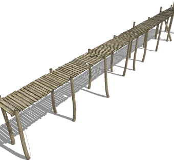 现代桥梁草图大师模型下载，sketchup桥梁su模型分享