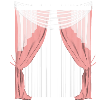 现代布艺窗帘草图大师模型，窗帘su模型下载
