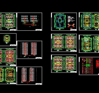 带人防住宅楼电气施工图CAD图纸