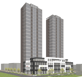 现代高层办公楼草图大师模型，高层办公楼sketchup模型免费下载