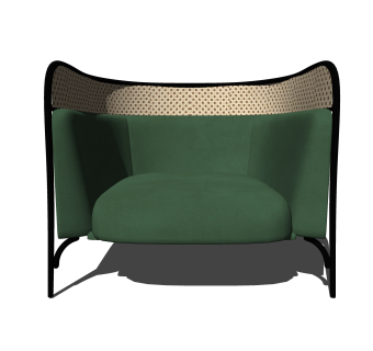 创意轻奢单人沙发椅草图大师模型,沙发SU模型下载