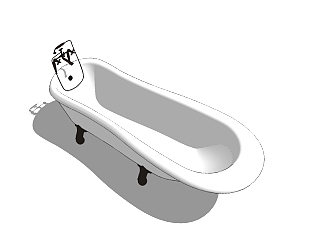 现代浴缸草图大师模型，浴缸免费su模型下载