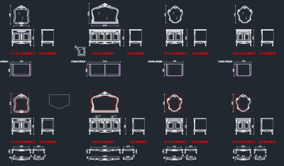 原创家具CAD设计图，家具CAD图纸下载