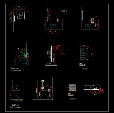 思塔夫无障碍深化卫生间扶手预埋安装节点图CAD图纸下载